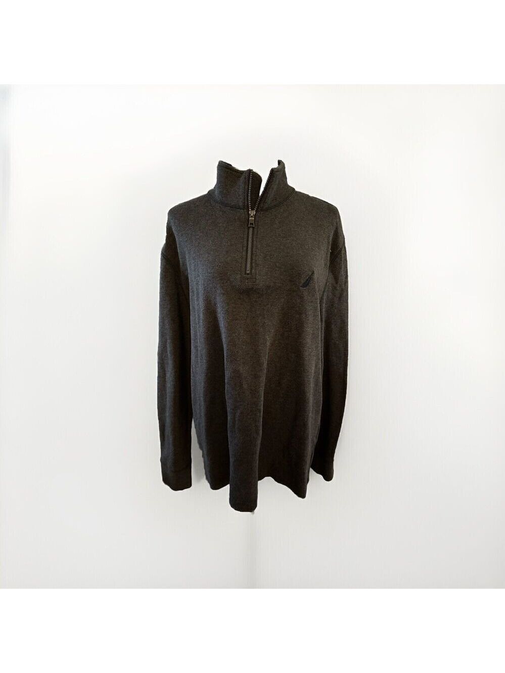Nautica Grey Quarter Zip Pullover Sweatshirt XL